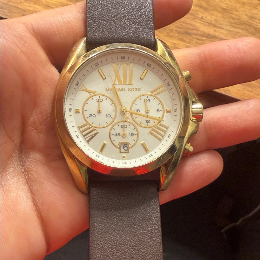 Michael Kors Gold and Brown unisex Watch